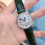Copy Jaeger-LeCoultre Rendez Vous 33 Watch Green leather Strap